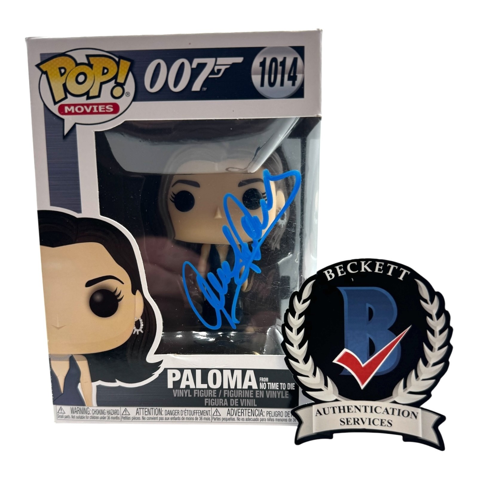 ANA DE ARMAS SIGNED AUTOGRAPH JAMES BOND FUNKO POP 1014 BECKETT BAS COA 007