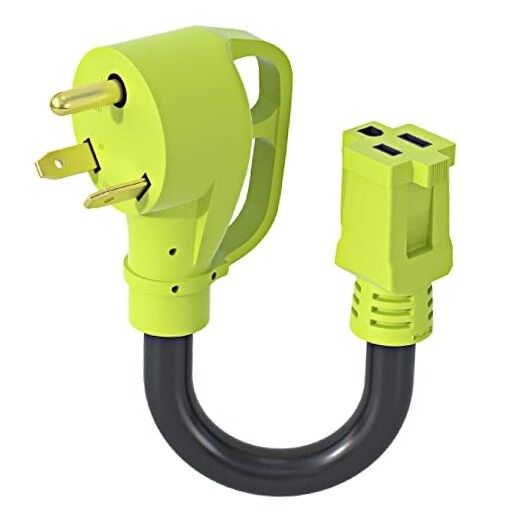 30 Amp to 15 Amp RV Adapter,30 Amp to 110 Volt 30A Male/15A Female - 12 inch