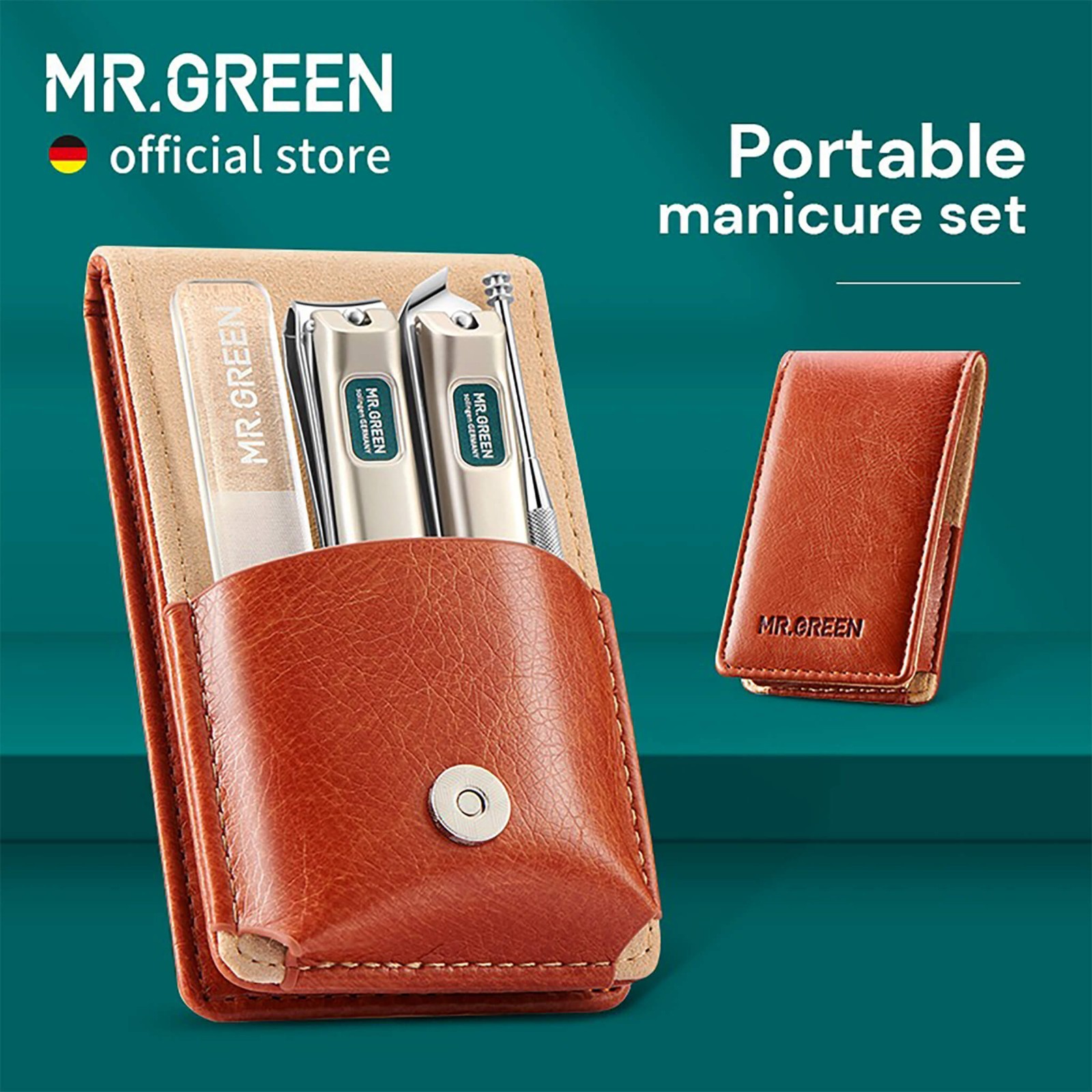 MR.GREEN Premium Nail Care Travel Kit Leather