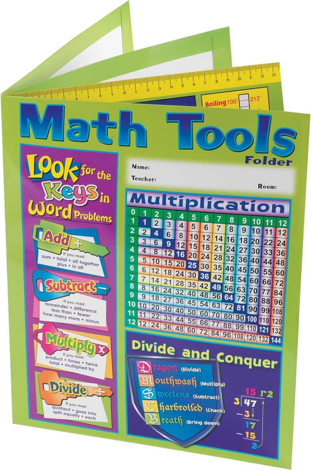Intermediate Math Resource 4-Pocket Folders - Set of 12