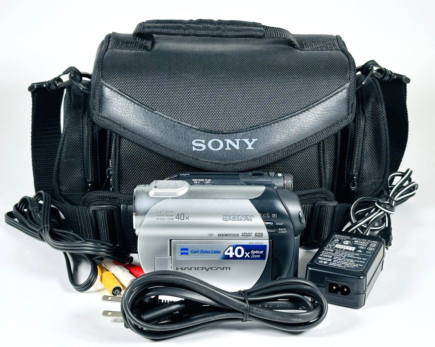 Sony Handycam DCR-DVD108 Digital Video Camera Recorder with Shoulder Bag/Case