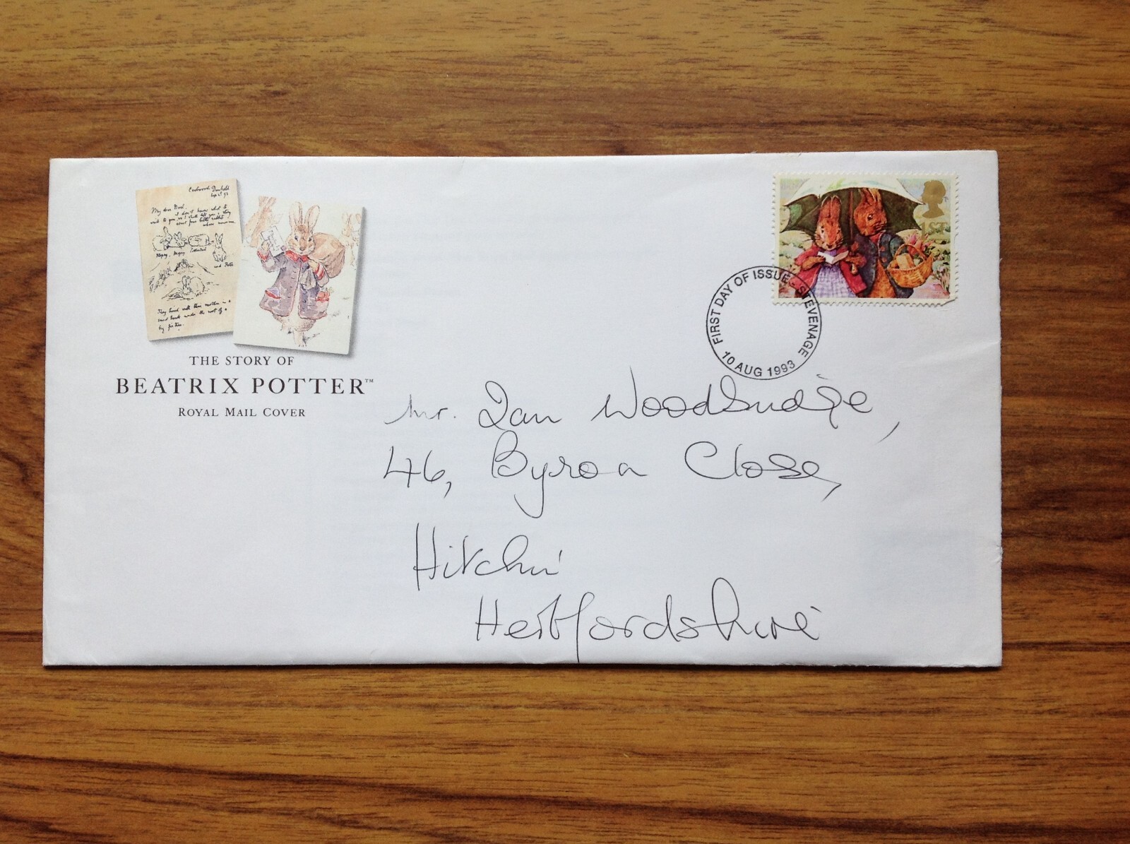 Beatrix Potter  First Day Cover 1993 Stevenage  Pmk . Free UK Postage