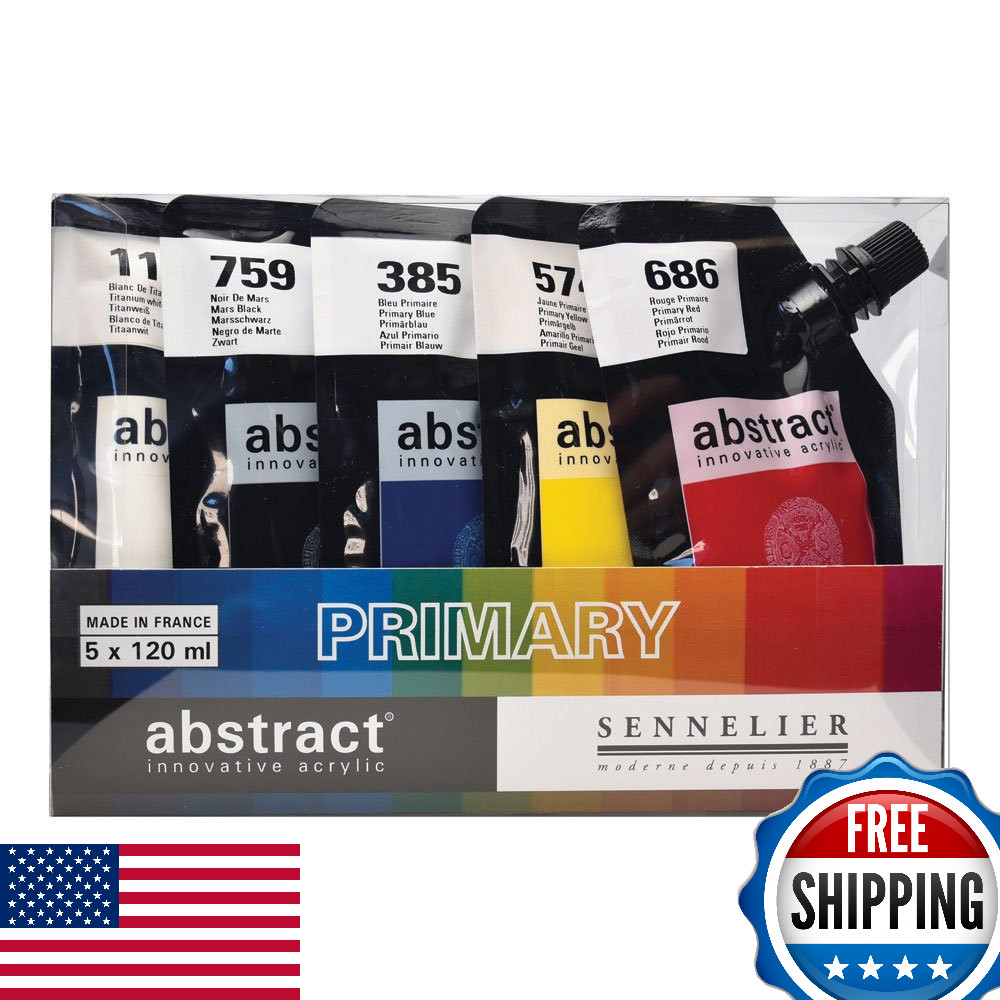 SENNELIER Abstract Innovative Heavy Body Acrylic Paint 120ml Primary Color Set o