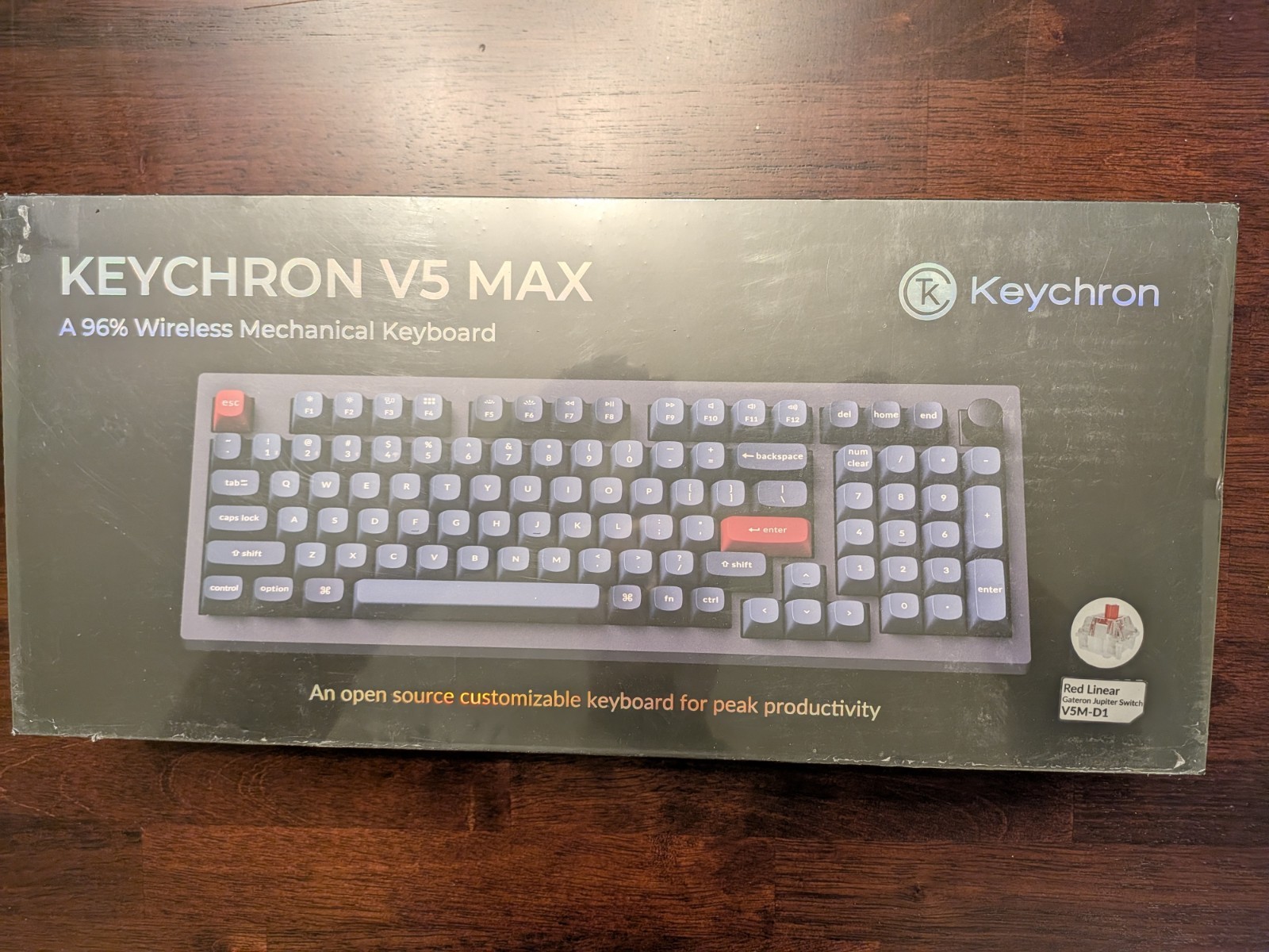 Keychron - V5 Max 96% Custom Wireless RGB Mechanical Keyboard Programmab
