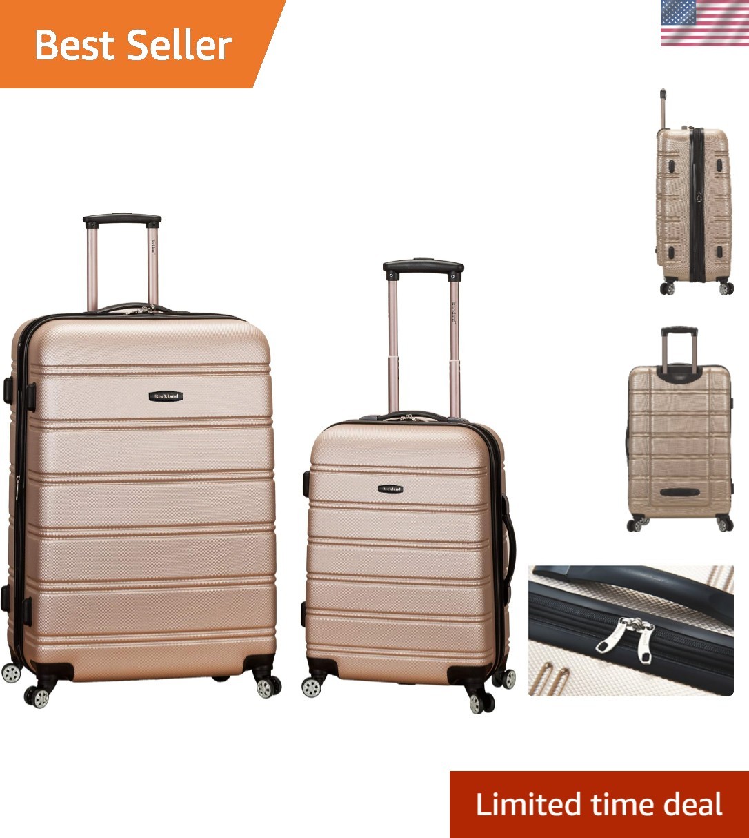 Melbourne Hardside Expandable Spinner Wheel Luggage, , 2 Piece 20"/28"