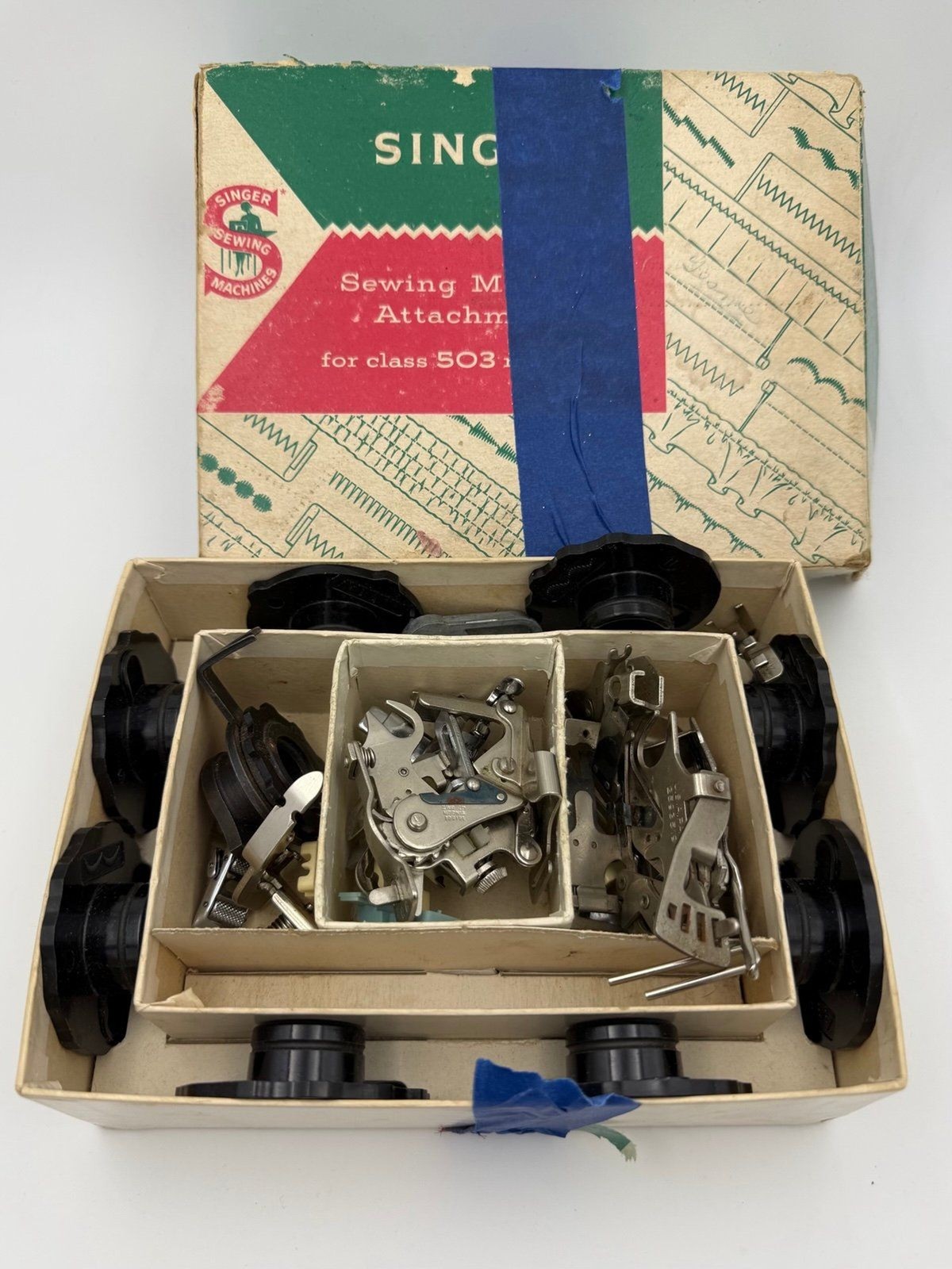 VTG Singer Sewing Machine Attachments and Stitch Cams for Class 503 Rocketeer