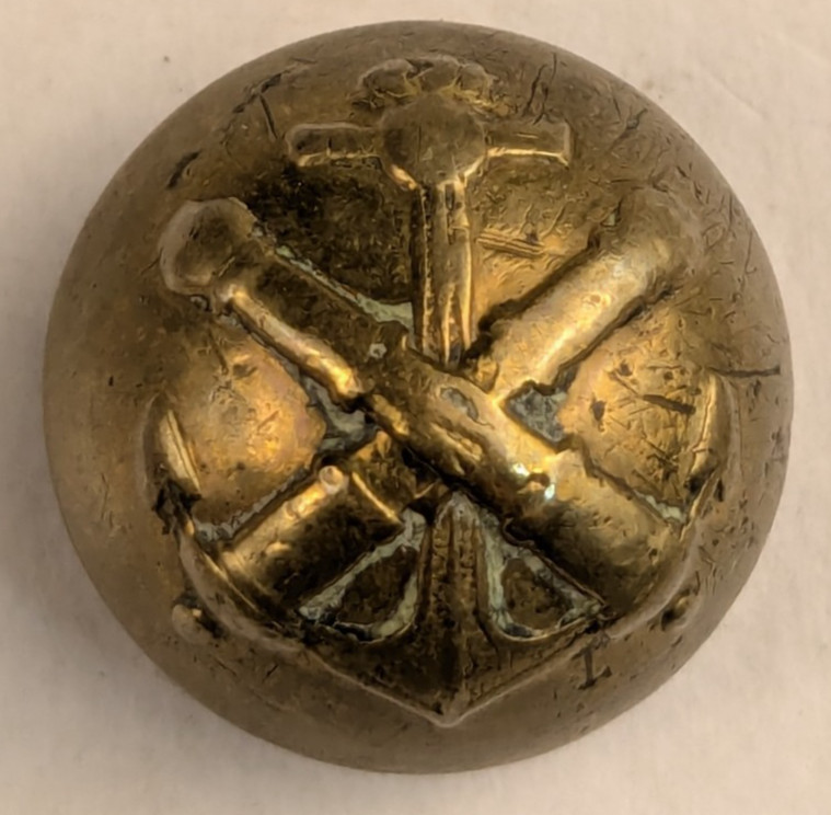 1870-90s - French Marine Naval Artillery Uniform Button - M2D