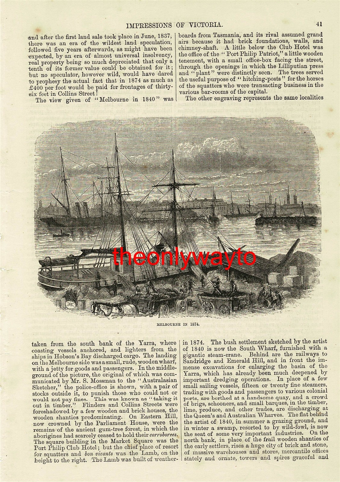 Melbourne, Victoria, Australia In 1874, Book Illustration (Print), 1877