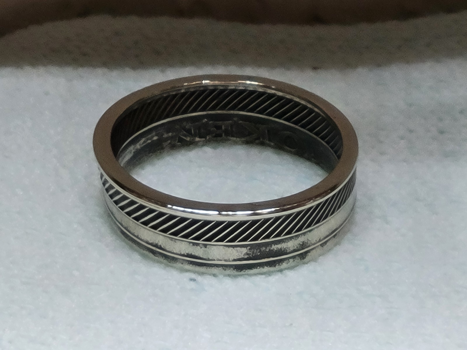 Half Bars - Size 11.5   Token Coin Ring