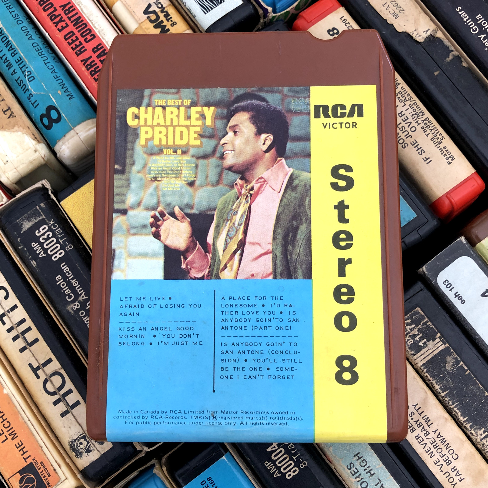 Charley Pride : The Best of Volume 2, 8 Track Tape CANADIAN 