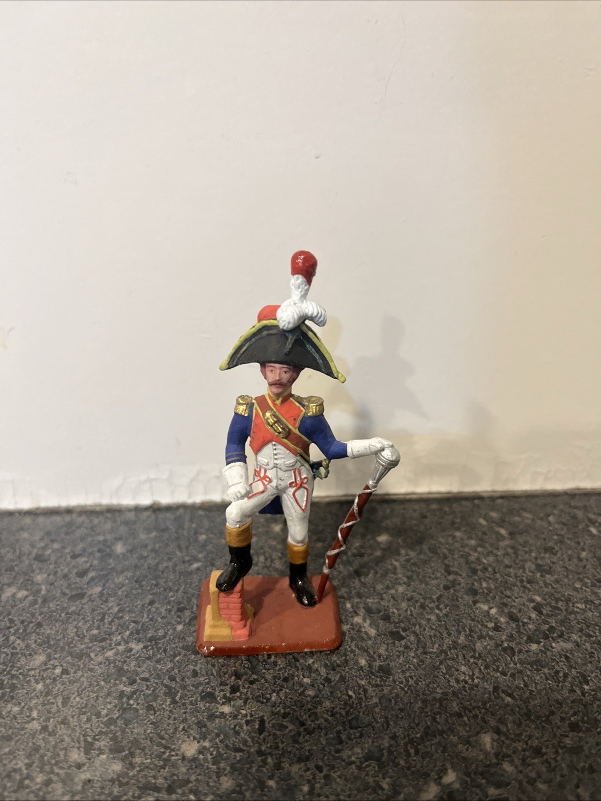 Napoleonic Vintage French Officer Drum Major Metal Figure