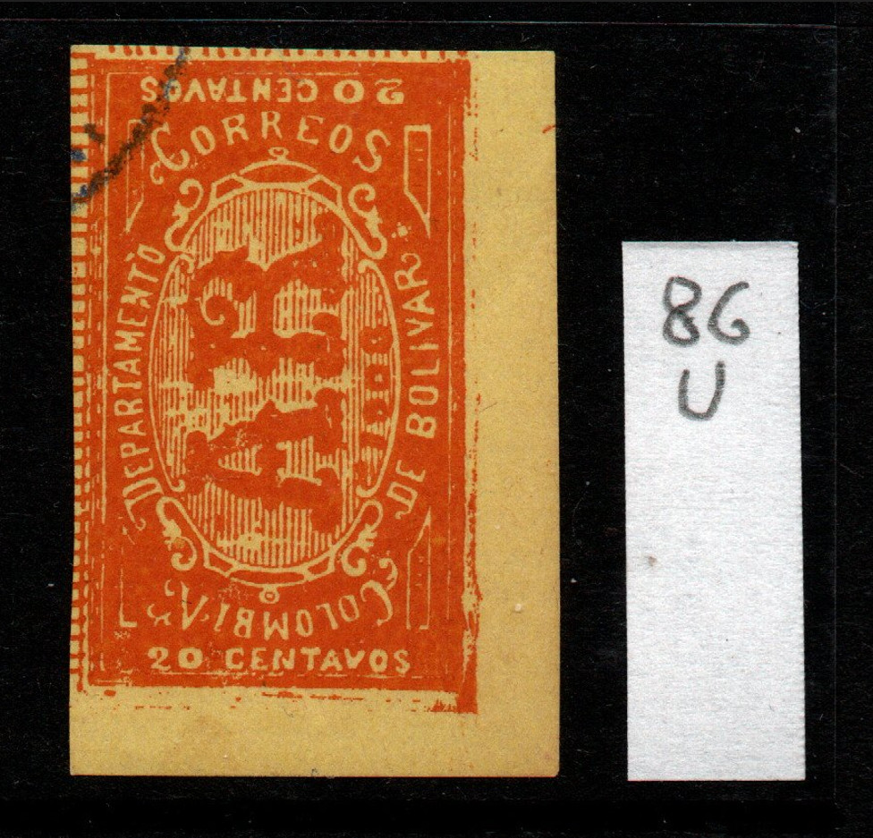 Colombia Bolivar TP# 86 Used - S41826