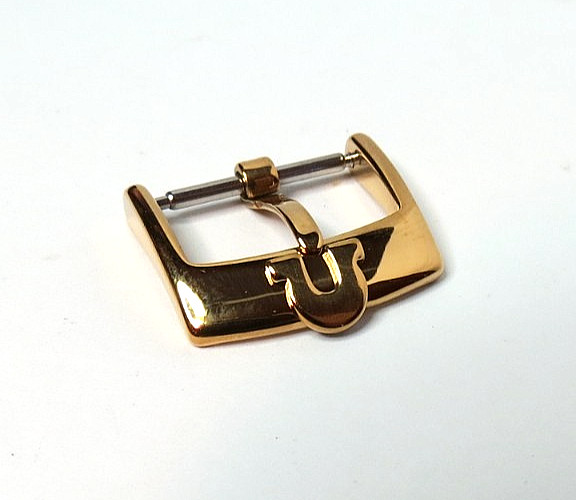 2 -  Omega Swiss Made Strap 18mm Buckle Gold Tone SS''