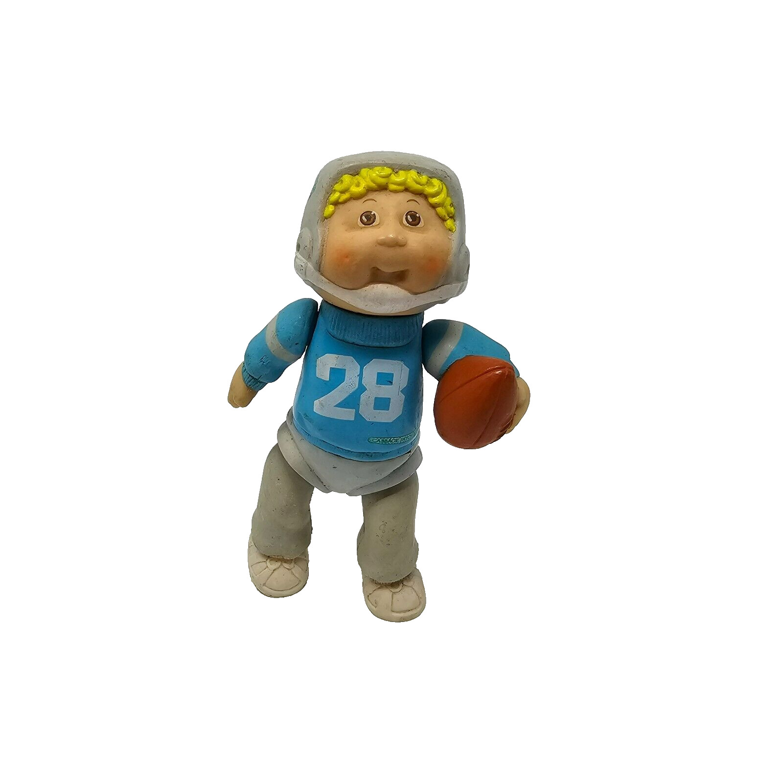 Cabbage Patch Kids Vintage 1984 Figure Football Player #28 Blonde Helmet