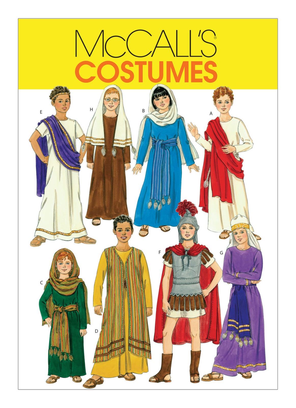 McCall's Sewing Pattern M5905 Biblical Costume Childs Unisex Sizes XS-SM UNCUT