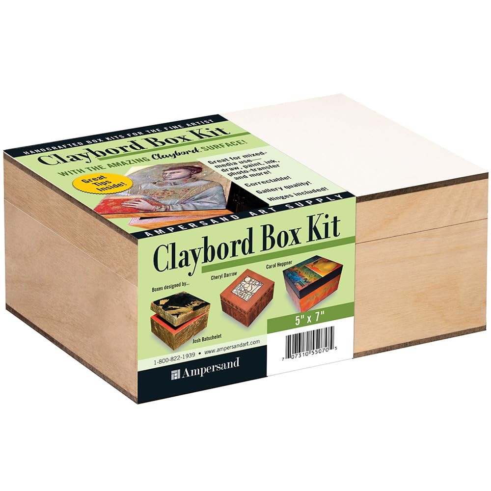 Ampersand Claybord 5x7 White Kaolin Clay Painting Panel for Acrylic Ink Mixed Me