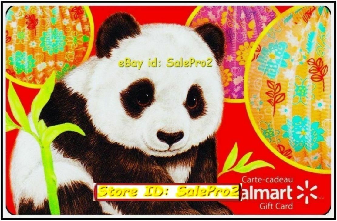 WALMART CANADA CHINESE PANDA THE BEAR FRENCH / ENGLISH COLLECTIBLE GIFT CARD