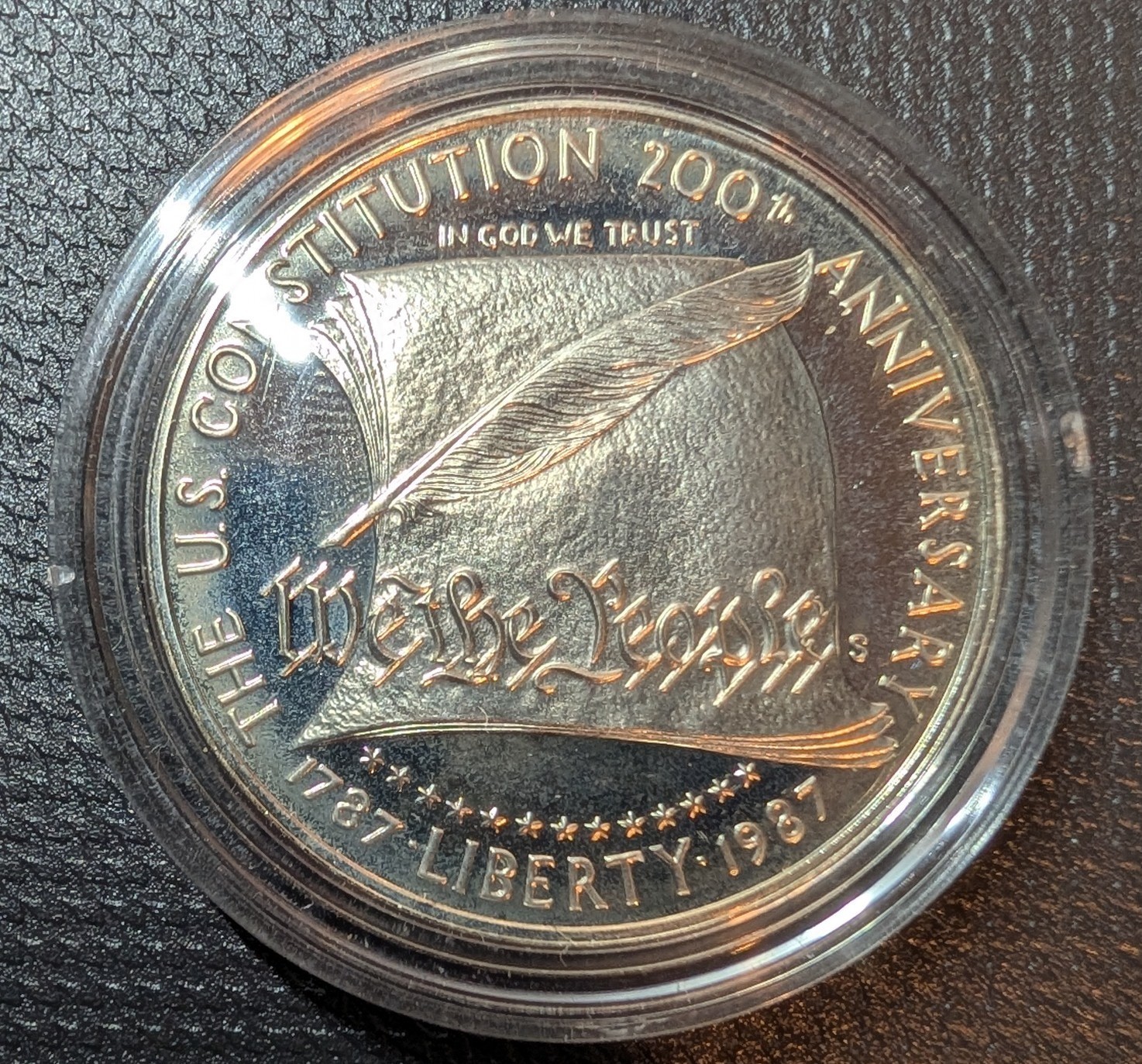 1987 US Constitution Commemorative Silver Dollar San Francisco Uncirculated Coin