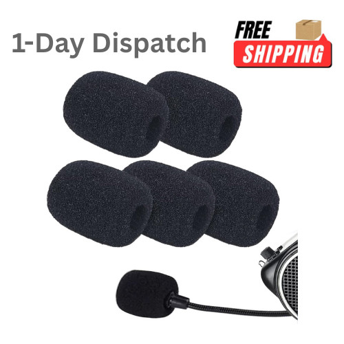 5pcs Headset Microphone Foam Covers Windscreen Noise Reduction Mini Sponge