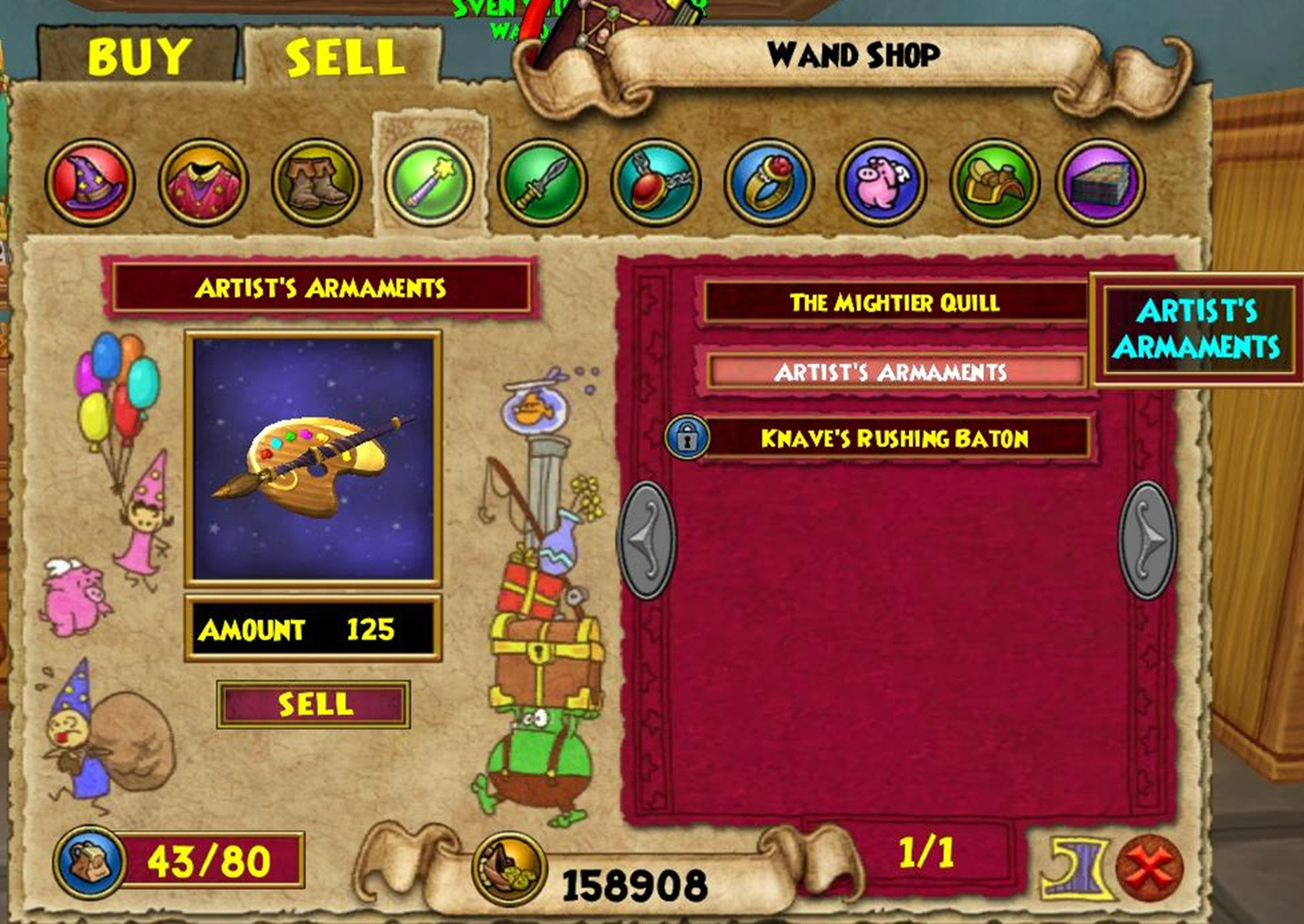 Wizard101 | The Artist's Armament (RARE / RETIRED) | Delivery Within 24 Hours!