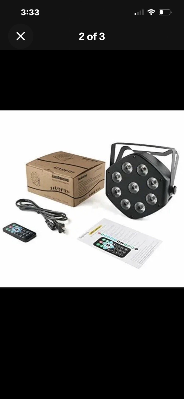 Par Lighting for Stage, 36x1W LED RGB 7 Channel with Remote for DJ KTV Disco ...