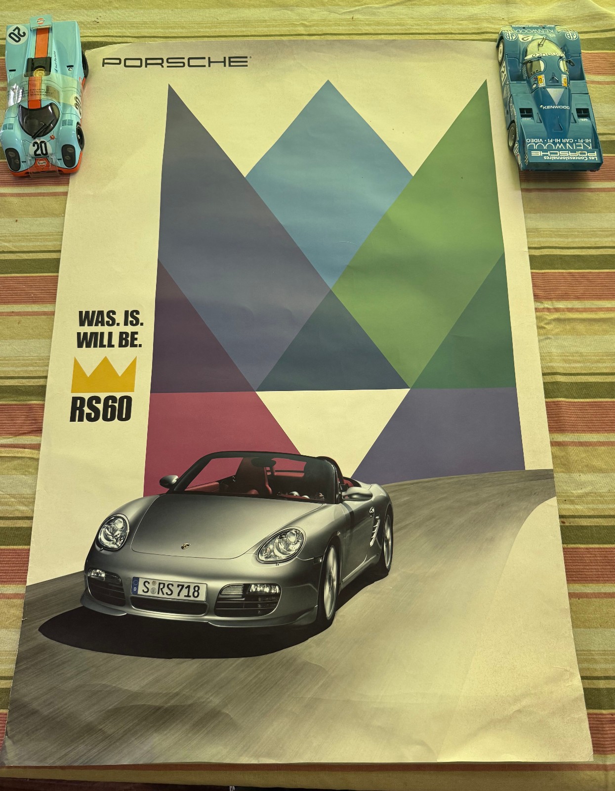 Vintage rare and original Porsche RS60 "WAS. IS. WILL BE." Poster