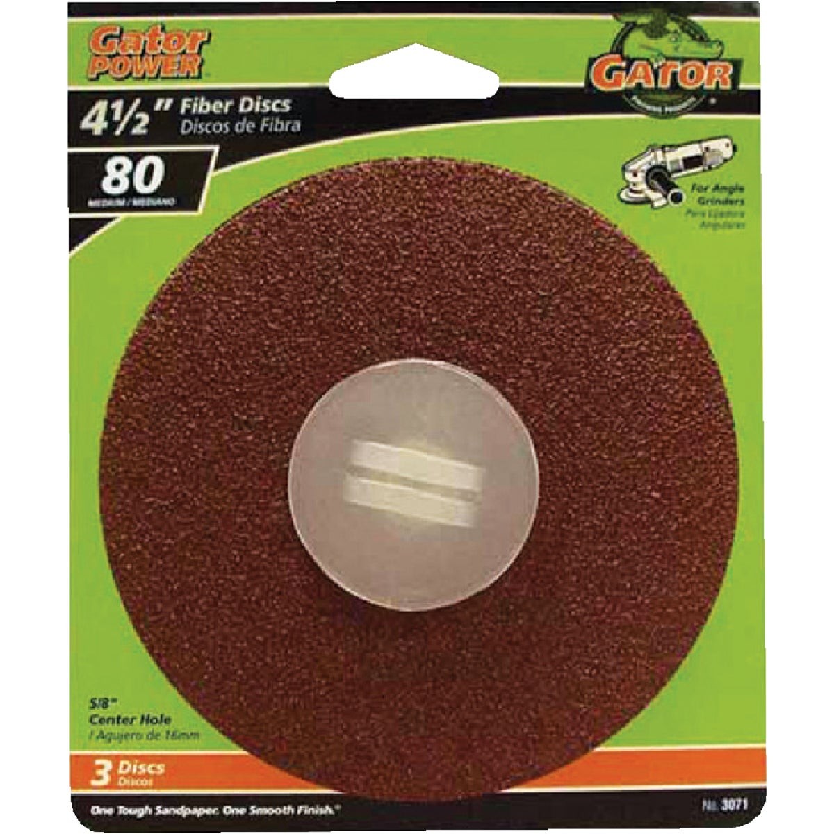 Gator Blade 4-1/2 In. 80 Grit Fiber Disc (3-Pack) 3071 Gator Blade 3071