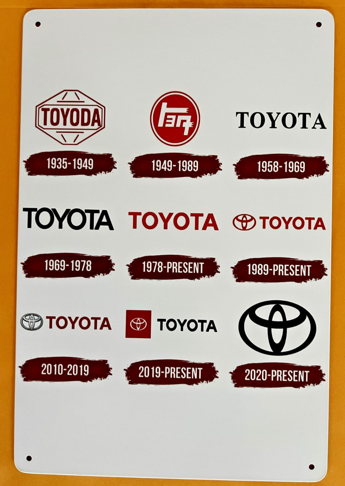 Toyota Logo Tin Sign (Tundra Tacoma Avalon Camery Supra Celica Prius Corolla W73