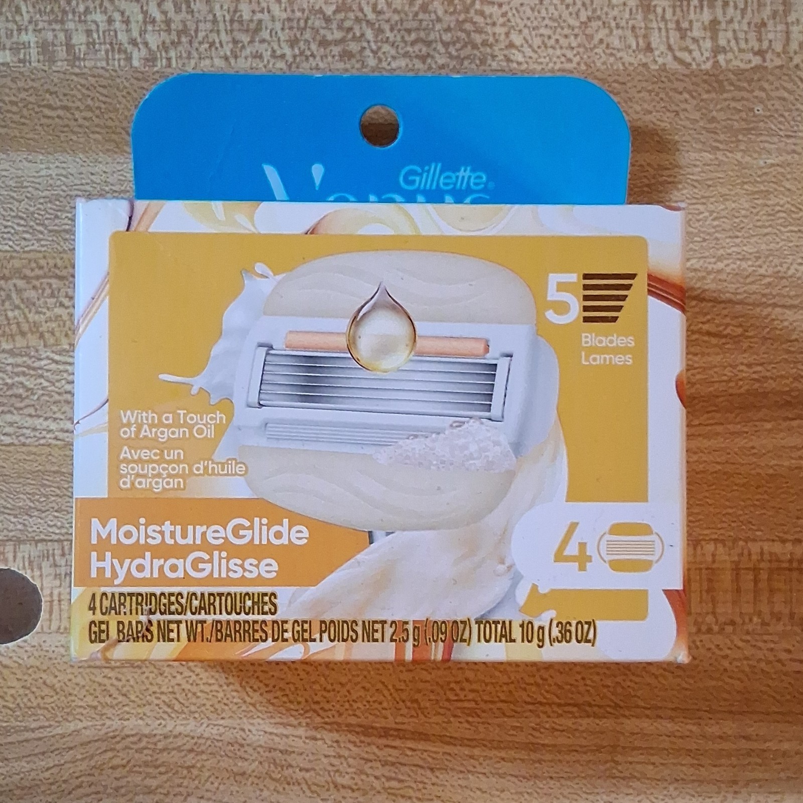 Gillette Venus MoistureGlide HydraGlisse Razor Refills 5-Blade 4 Cartridges