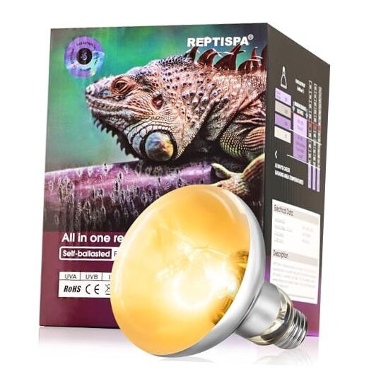 Heat Lamp Bulb Full Spectrum UVA UVB Reptile Heat Bulb, Basking 125 Watt 1 Qty