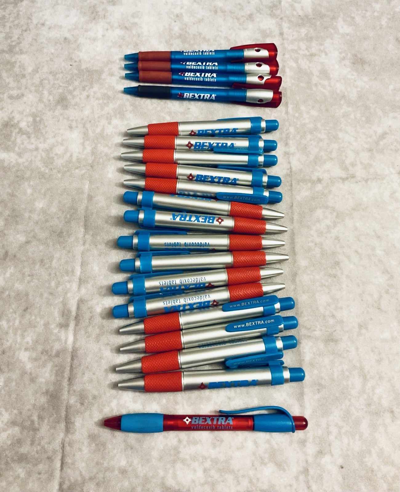 BEXTRA PHARMACEUTICAL REP PEN RETRACTABLE REFILLABLE LOT OF 20 OLD STOCK