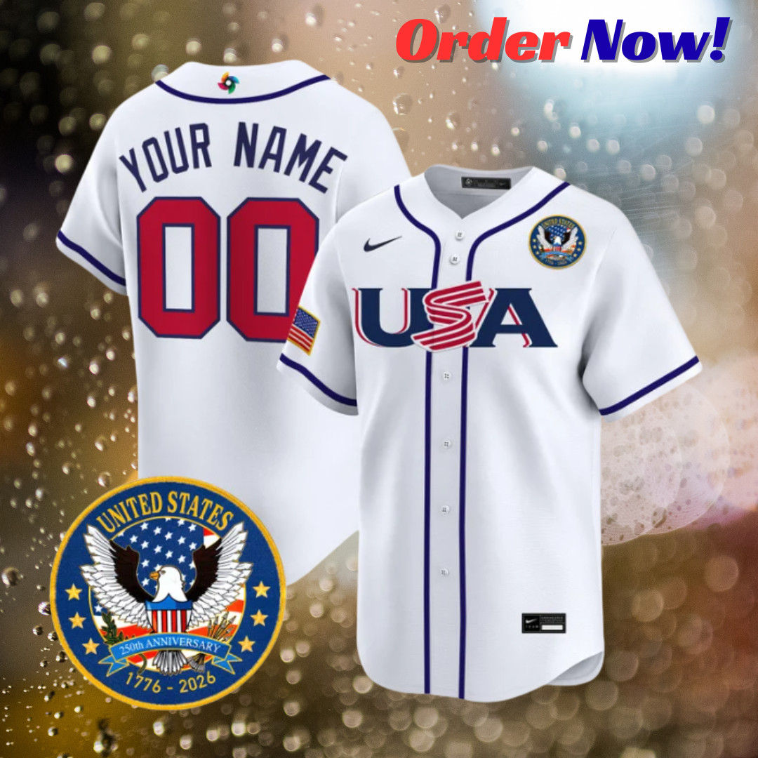 Custom USA White 2026 United States 250th Anniversary Stitched Jersey All Sizes