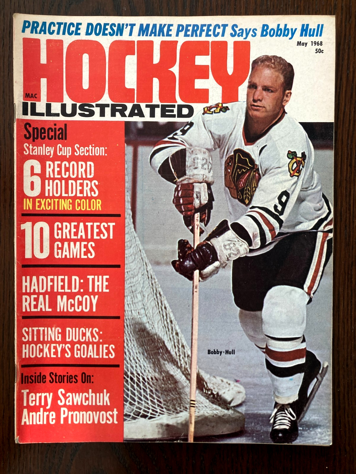 Magazine MAY  1968 Hockey illustrated BOBBY HULL BLACKHAWKS