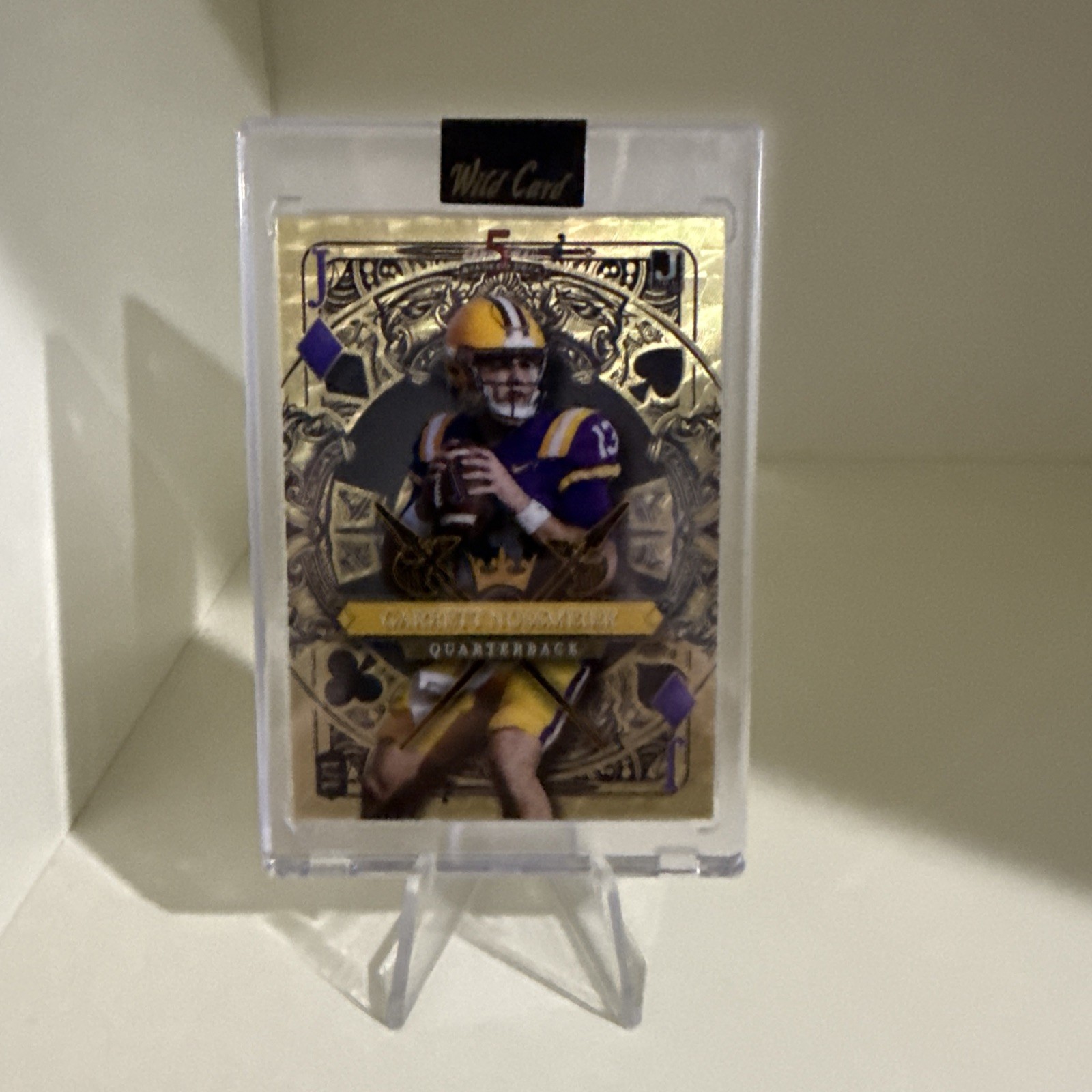 Garrett Nussmeier 1/1 Wild Card 2025 Jackpot Color Match. JACK OF DIAMONDS 