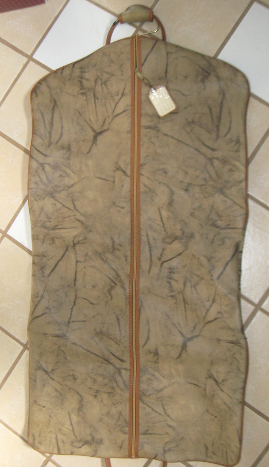 Vintage Heavy Duty Fold Over Travel Garment Bag--a MUST have!