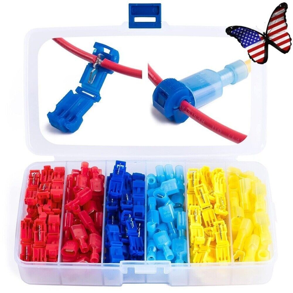 60-240x Quick Splice Scoch Lock T Tap Wire Crimp Cable Terminal Connector Kit