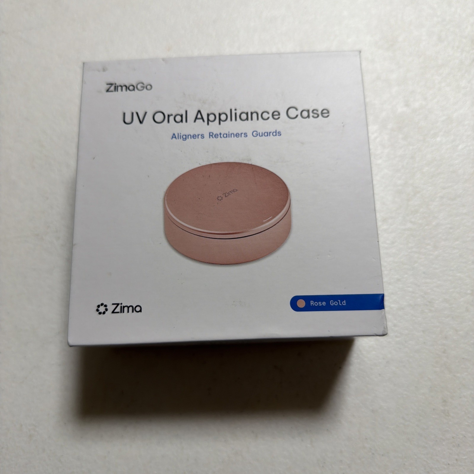 Zima Go Metal UV Oral Appliance Case By Zima Dental in Rose Gold - Open Box