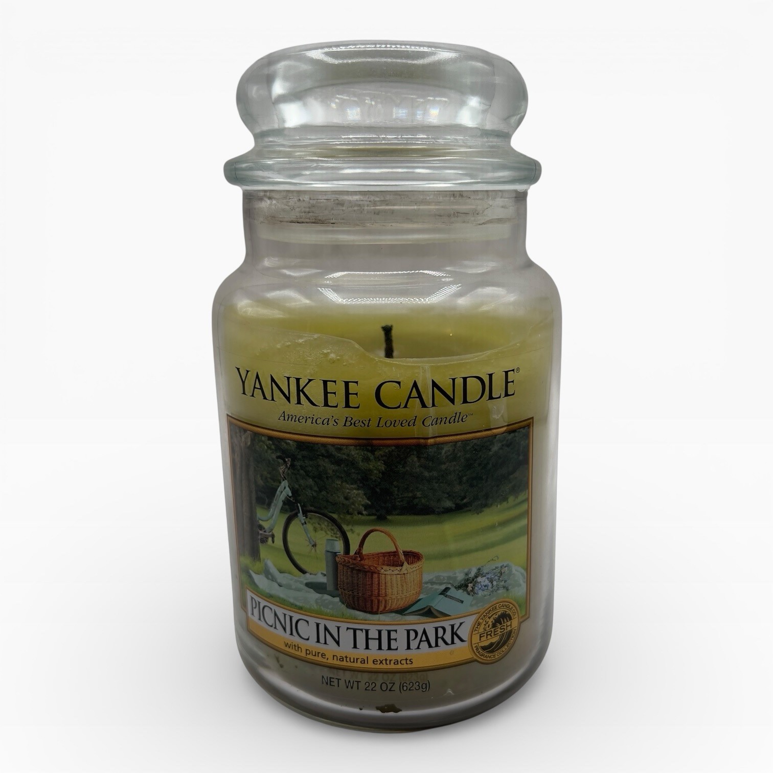 Yankee Candle Large Picnic in the Park 22 oz Jar Retired Pre-Lit Rare