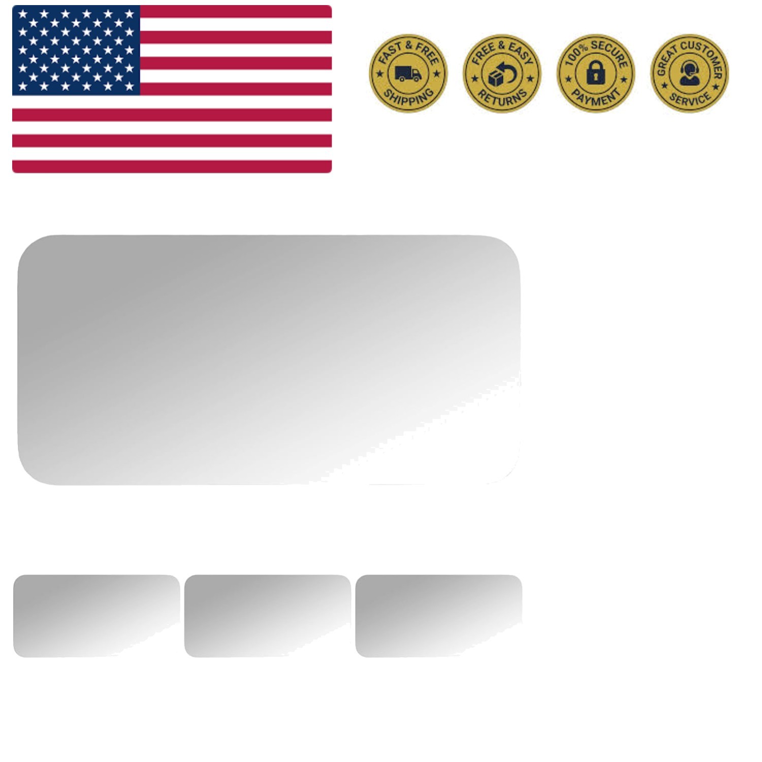 Stainless Steel Universal 4" x 8" Flat Permit Panel, Tape Mount | 10273 Pack ...