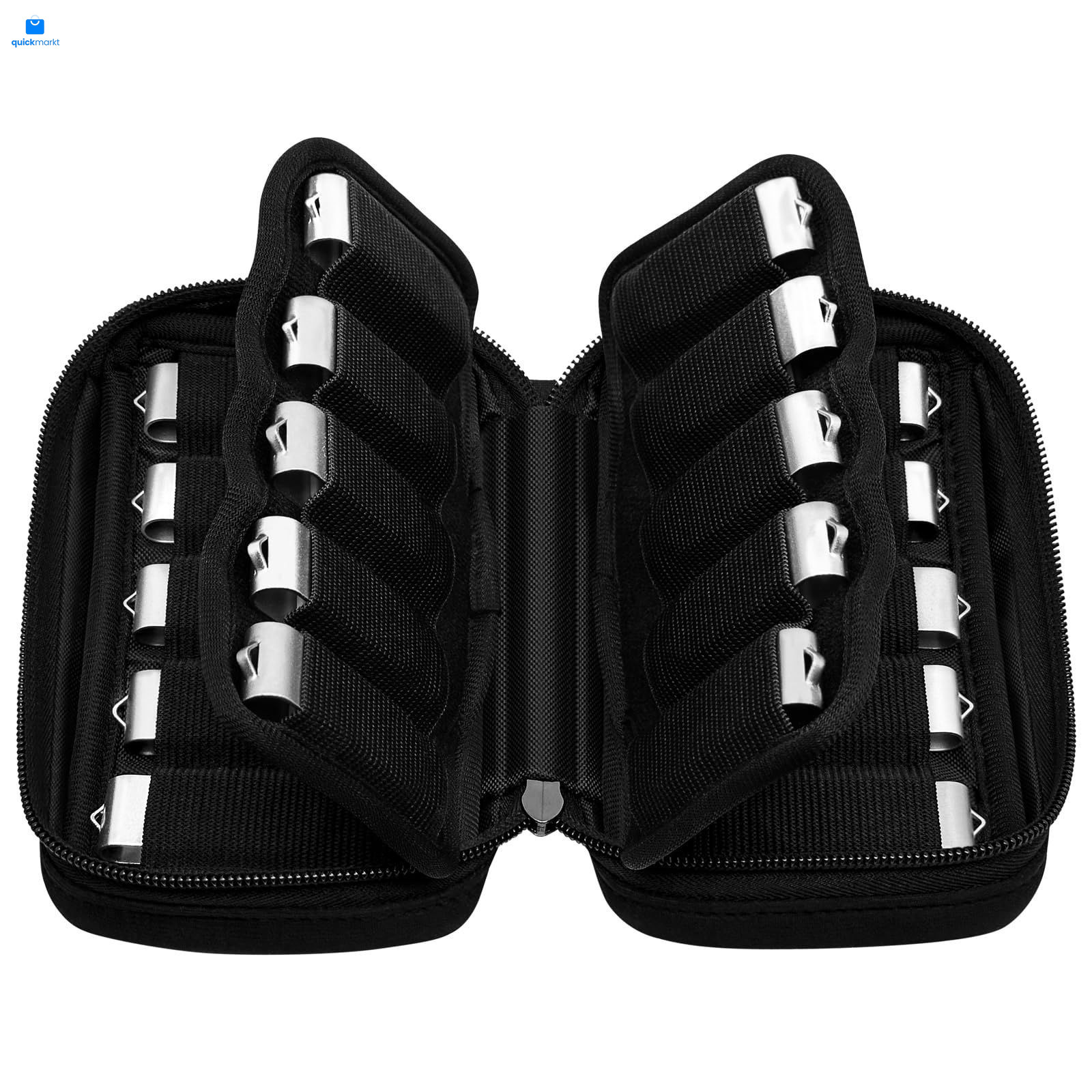 ABLAZE Flash Drive Case 20 Slots for USB Storage, Holder Large, Black 