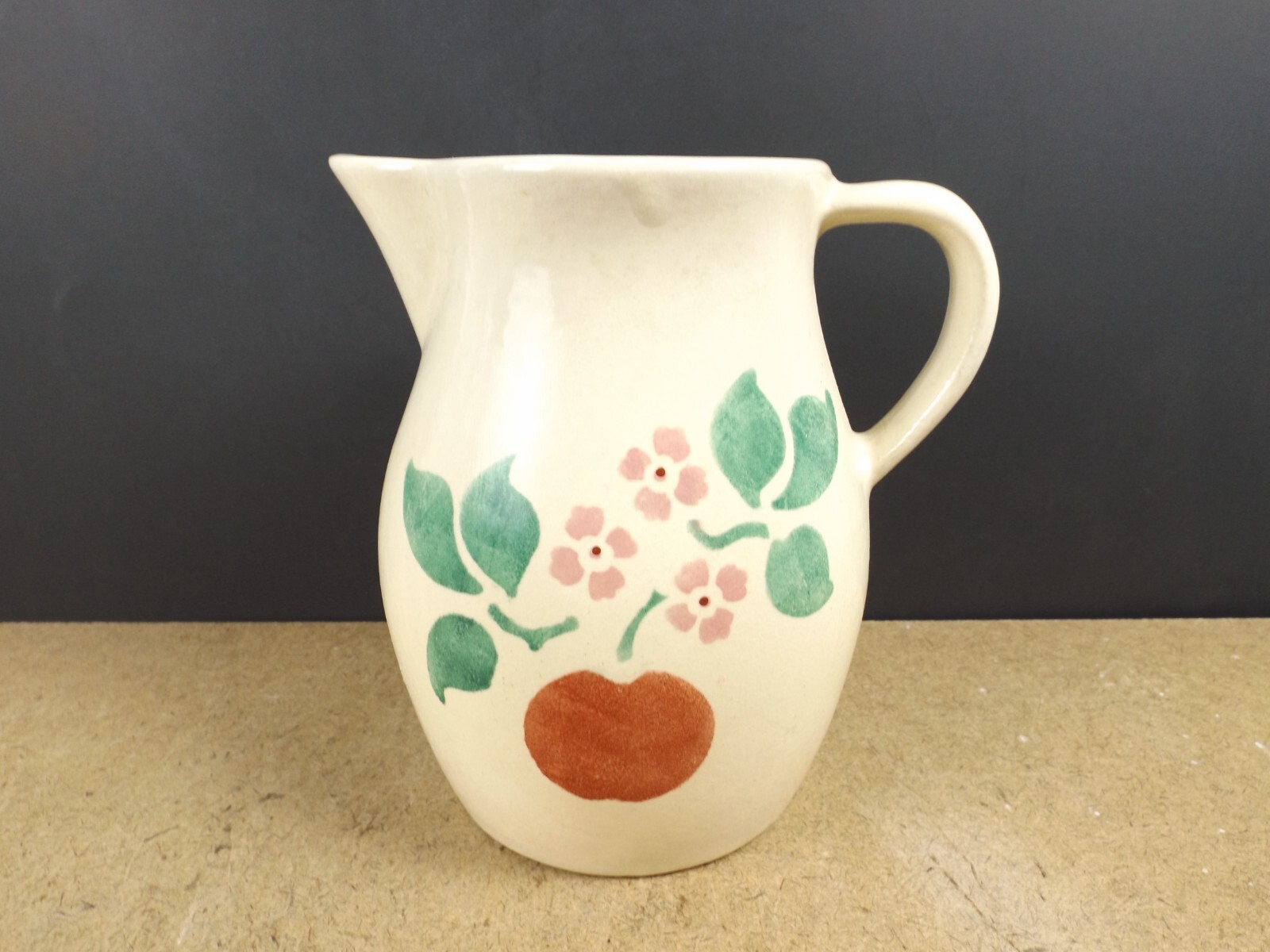 Robinson Ransbottom Pottery Pitcher Apple or Cherry Blossom 
