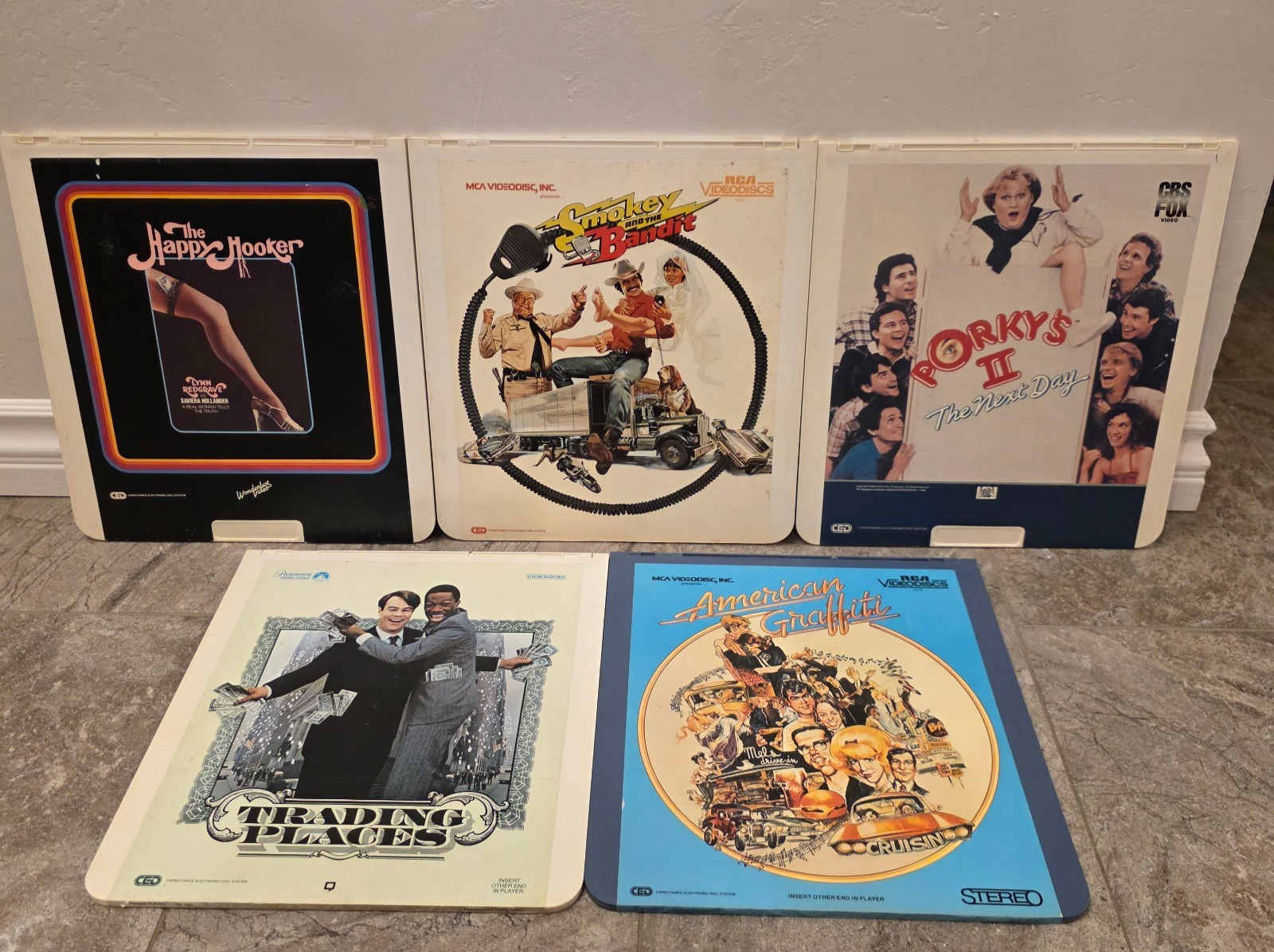 Lot of 5 Comedy CED RCA Video Disks VideoDiscs Movies Vintage Collection 5 movie