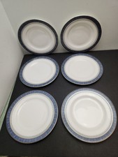 Royal Doulton England Bone China Sherbrooke Pattern 6 BREAD PLATES 6.5"