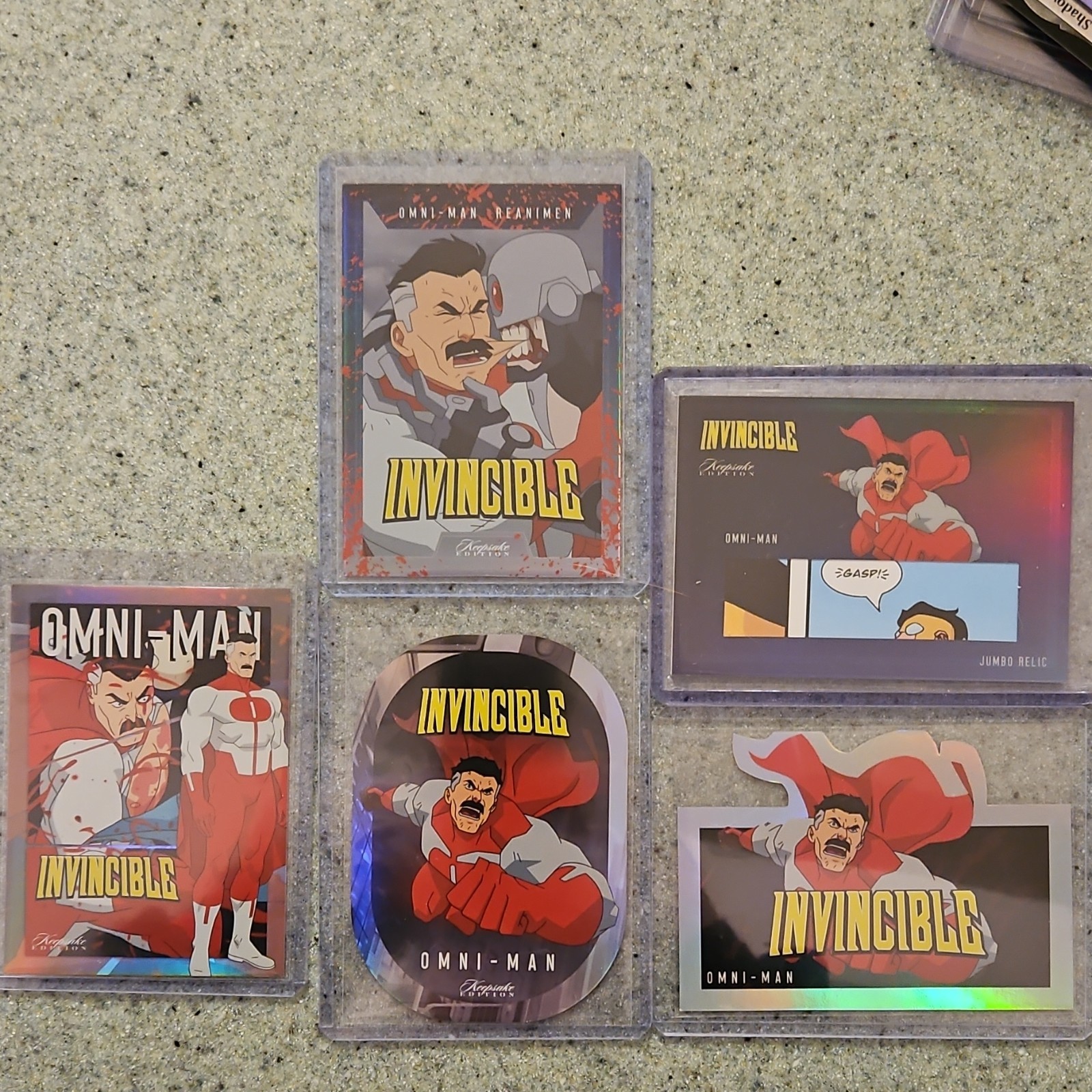 Keepsake Edition Omni-Man Invincible Jumbo Relic Trading Card Lot Set of 6