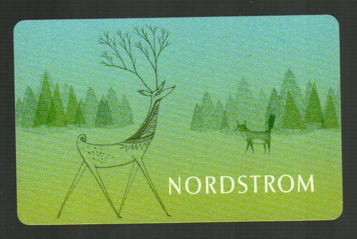 NORDSTROM Reindeer and Fox ( 2011 ) Gift Card ( $0 )