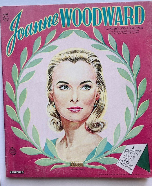 Vintage Saalfield #4436 JOANNE WOODWARD paper dolls 1958 some uncut Nice!