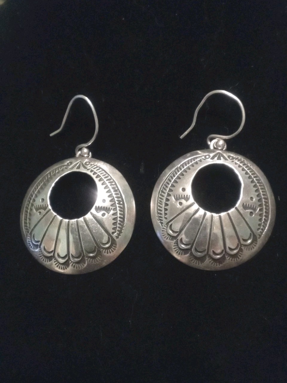 Sterling Silver Native American Earrings
