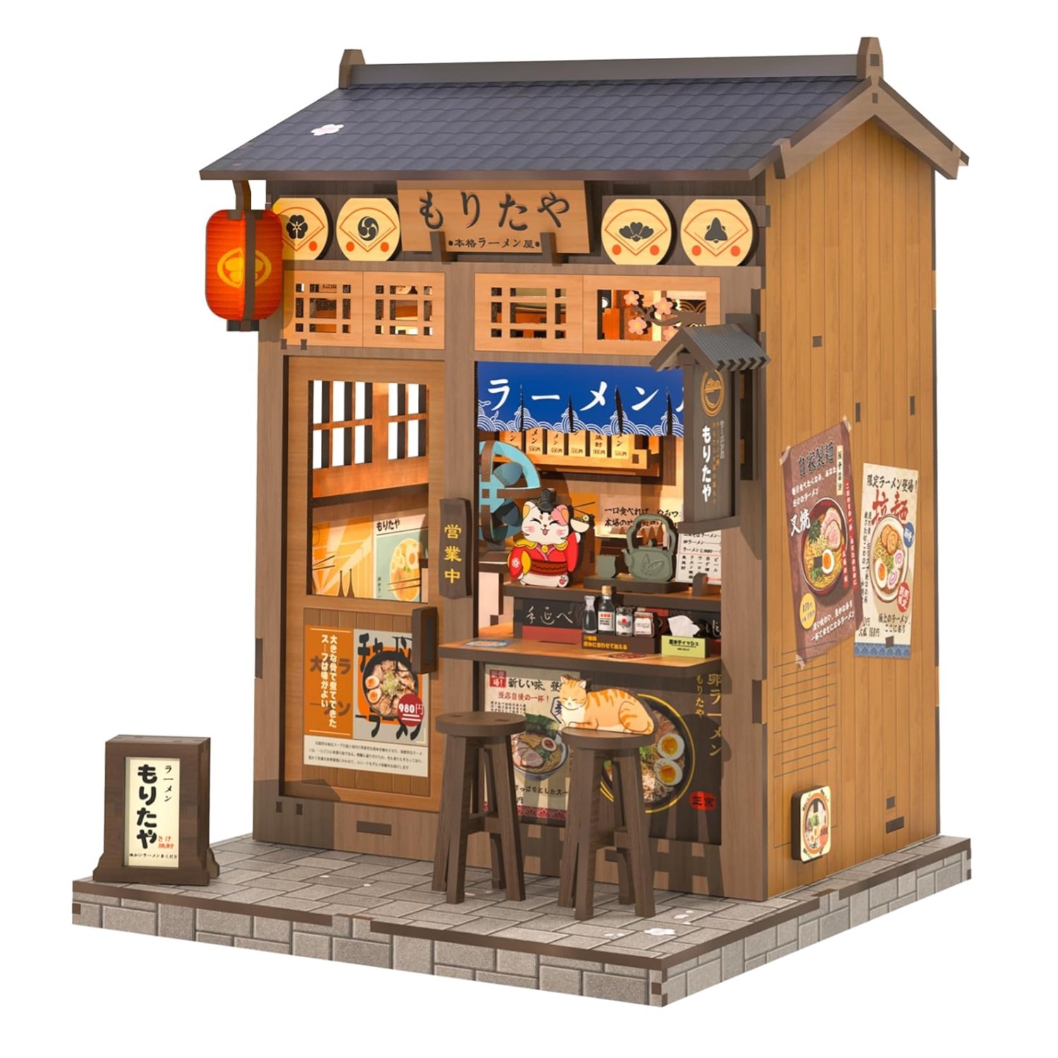 3D Wooden Puzzle Book Nook Kit - Japanese-Inspired DIY House Decor and Gift