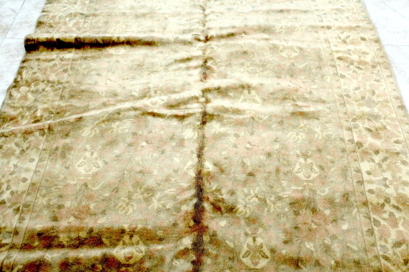 8X6 SIGNED ELEGANT MINT HAND KNOTTED VEGETABLE DYE SOLTANABAD TURKISH WOOL RUG