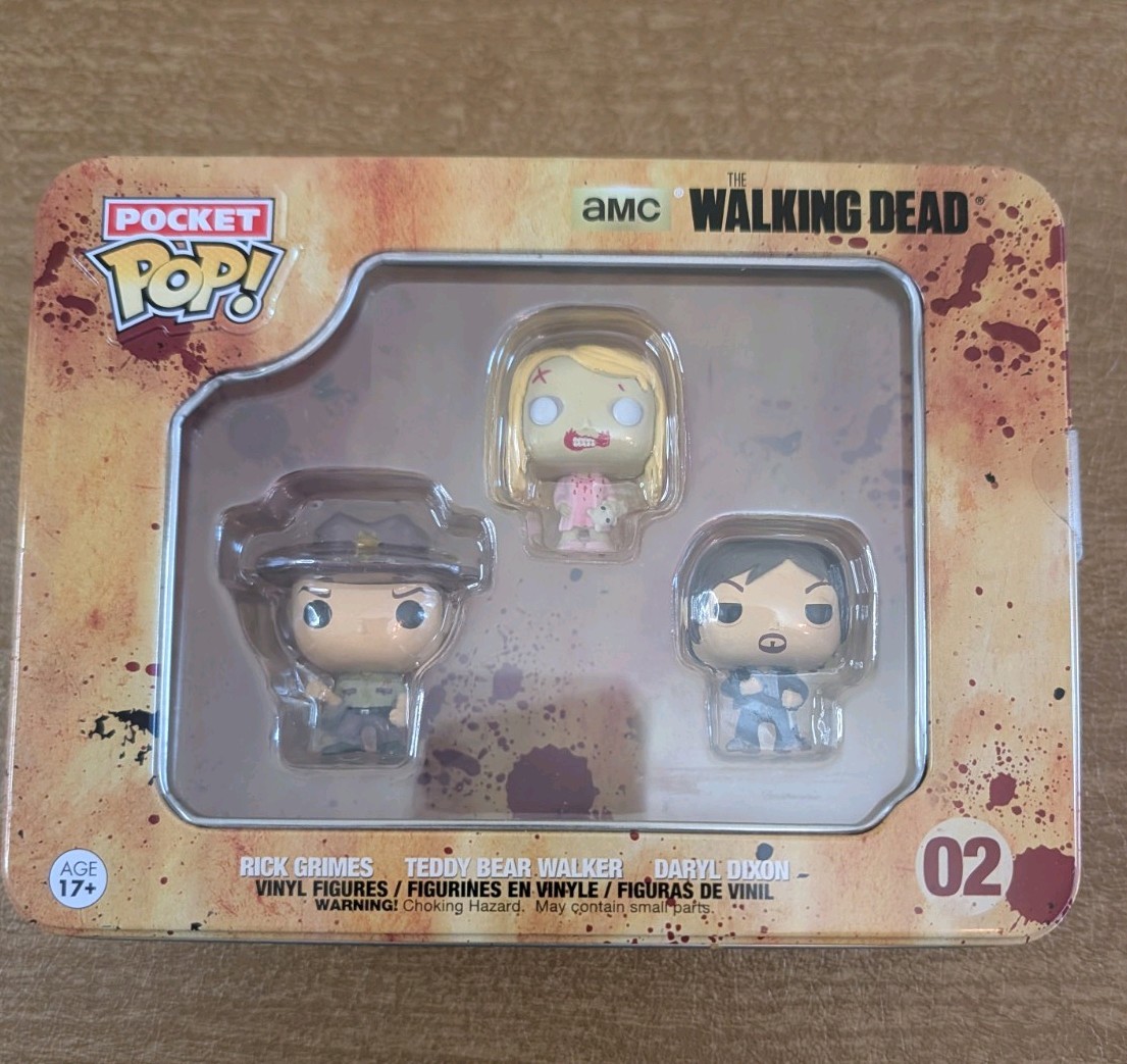 Funko Pocket Pop! The Walking Dead 3 Pack in Tin